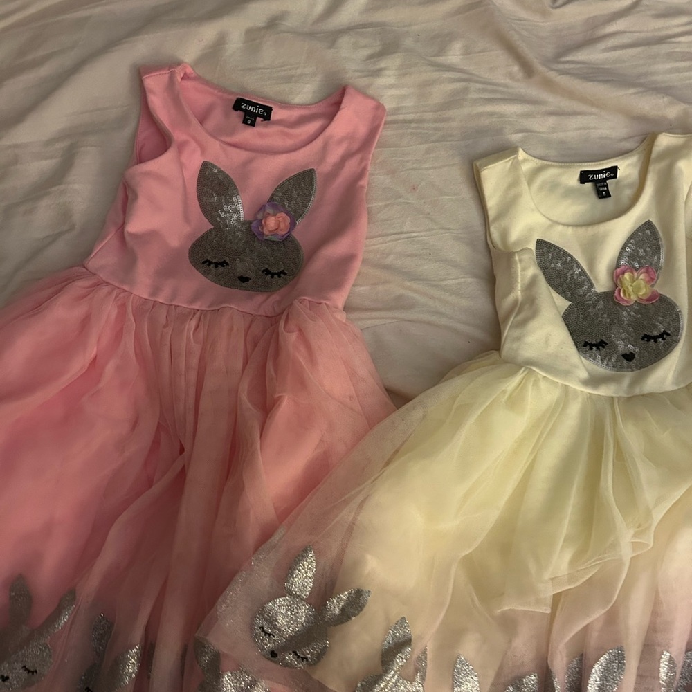 Zunie Pink and Yellow Dress with Silver Accents